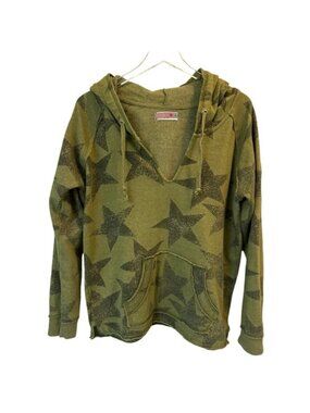 Dari | Green Star Print Hoodie Size L